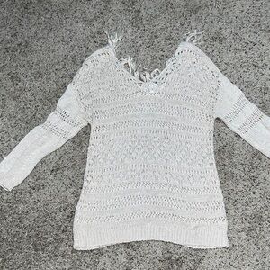 American Rag Cream V-Neck Sweater